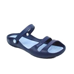 Crocs Cleo Sandals Double Strap Slingback Navy Blue Women's Size 7